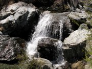 Piccole cascate lungo
il sentiero del vallone
verso il lago Vercoche
(10653 bytes)